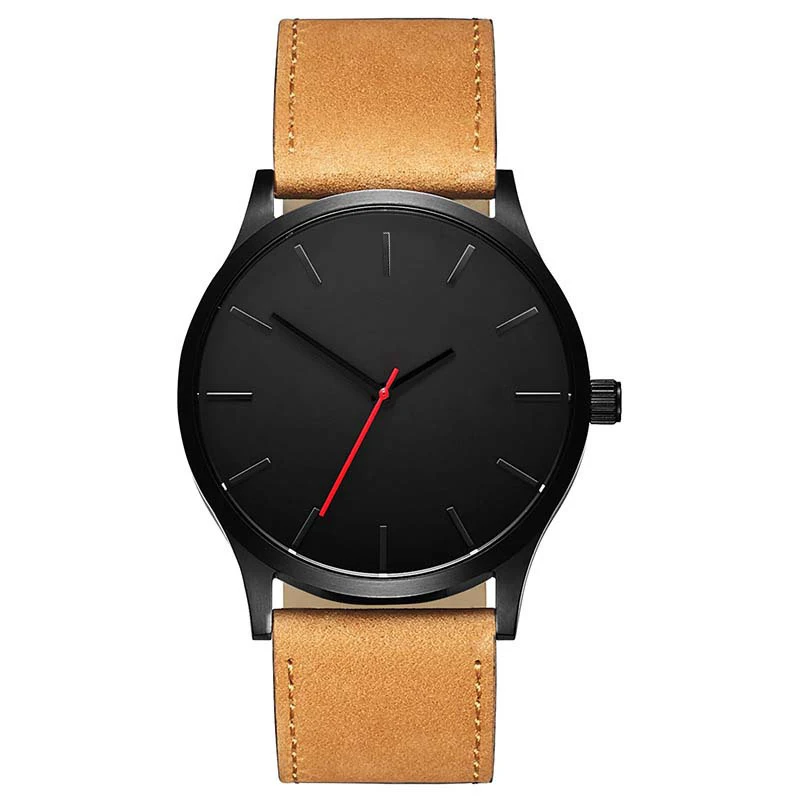 

Reloj 2019 Fashion Large Dial Military Quartz Men Watch Leather Sport watches Clock Wristwatch Relogio Masculino dropshipping