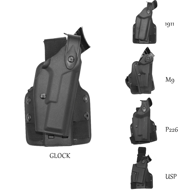 

Tactical Holster Military Special Forces Quick Release Right Hand Paddle Gear Safariland Leg Holster Gun M9/GL17/1911/USP/P226