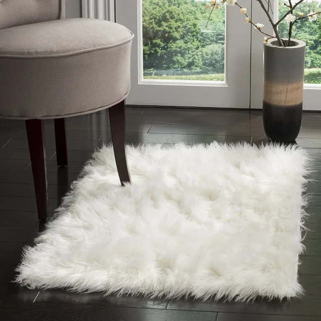 2017 Faux Sheepskin Rug Soft Carpet Chair Cover Seat Pad Plain 2017 Faux Sheepskin Rug Soft Carpet Chair Cover Seat Pad Plain Skin Fur Fluffy Area