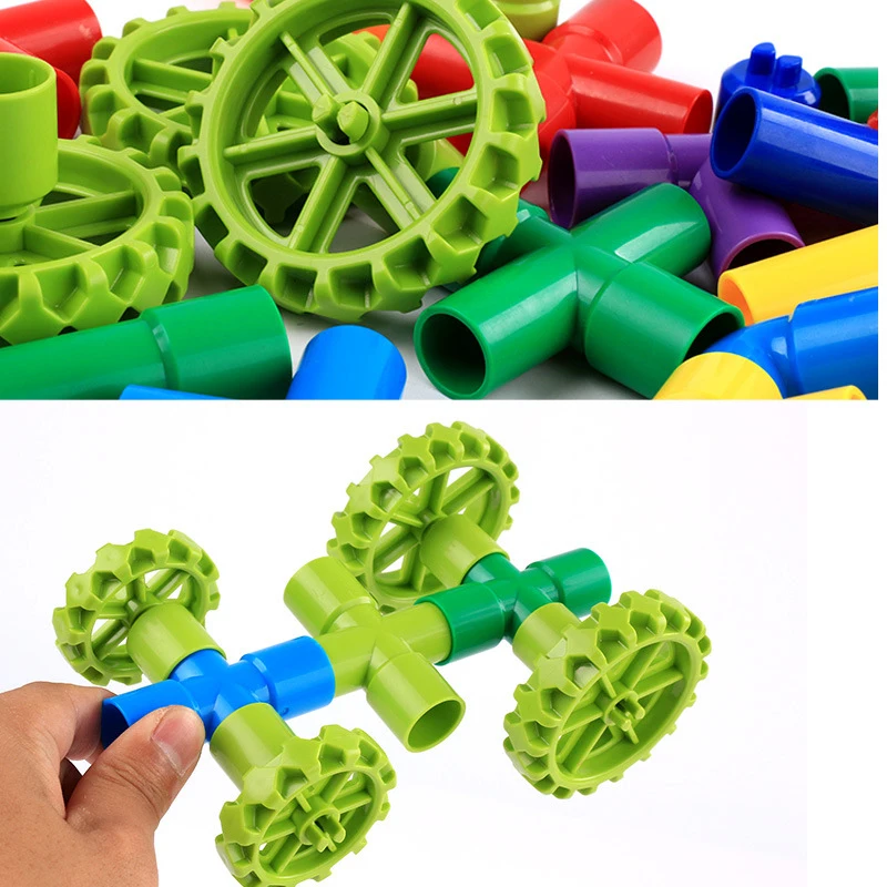 38-306PCS Colorful DIY Assembling Block Pipeline Tunnel Educational Water Pipe Building Blocks Toys For Children Bricks Model 38-306PCS Colorful DIY Assembling Block Pipeline Tunnel Educational Water Pipe Building Blocks Toys For Children Bricks Model