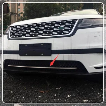 

Low Equiped For Land Rover Range Rover Velar 2017 2018 Car front Bottom center grille grill cover trim Stainless Steel