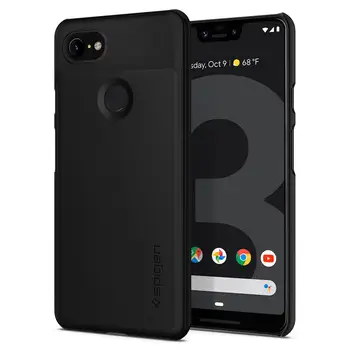 

100% Original SPIGEN Google Pixel 3 / 3 XL Case Thin Fit Lightweight Matte Black Hard Back Cover