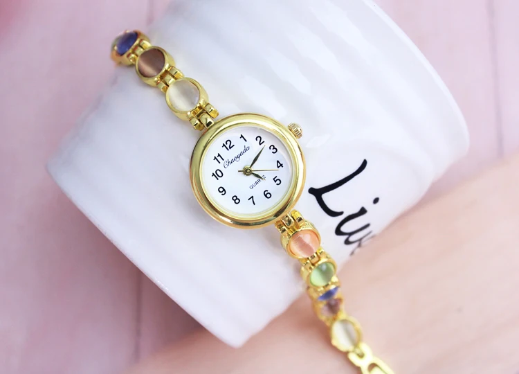 Роскошные Брендовые Часы с золотым браслетом, женские модные ювелирные изделия, кварцевые наручные часы Relogio Feminino, полностью цифровые