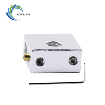 

KINGROON MK7 MK8 Heated Block Copper Set With 1.5mm Wrench 3D Printer Heated Block 20*20*10mm Hot end Heating Block For Makerbot