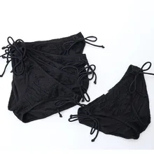 Женский бикини, плавки, бандаж, черный, летний, сексуальный, секретный, дерзкий, сетчатый, купальный костюм, бикини, купальник в бразильском стиле, Singleton, бикини, низ