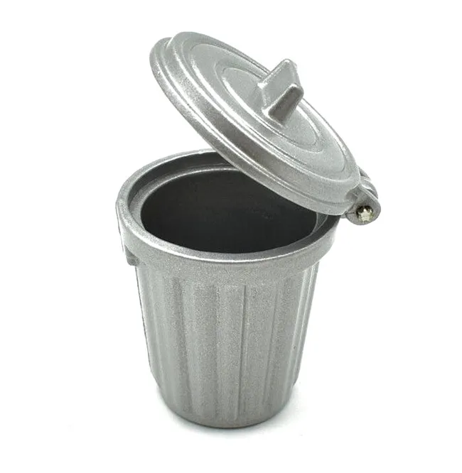1:12 Dollhouse Miniature Furniture Home Garden Trash Can Garbage Bin Silver | Дом и сад