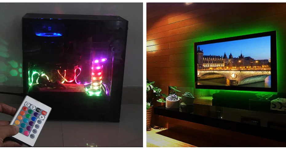 0,5 м 1 м 2 м 3 м 4 м 5 м водонепроницаемая светодиодная лента RGB светильник 3528SMD DC5V 60 светодиодов/м гибкая USB Светодиодная лента питания белый/теплый белый/RGB полоса