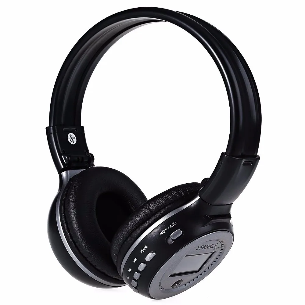 Складные стереонаушники Zealot B570 Hifi Bluetooth беспроводная гарнитура с ЖК экраном слот