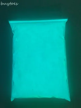 

buytoes blue green color Luminous powder Blue Green Glow in Dark Powder Noctilucent Powder Nail Glitter phosphor Paint Powder
