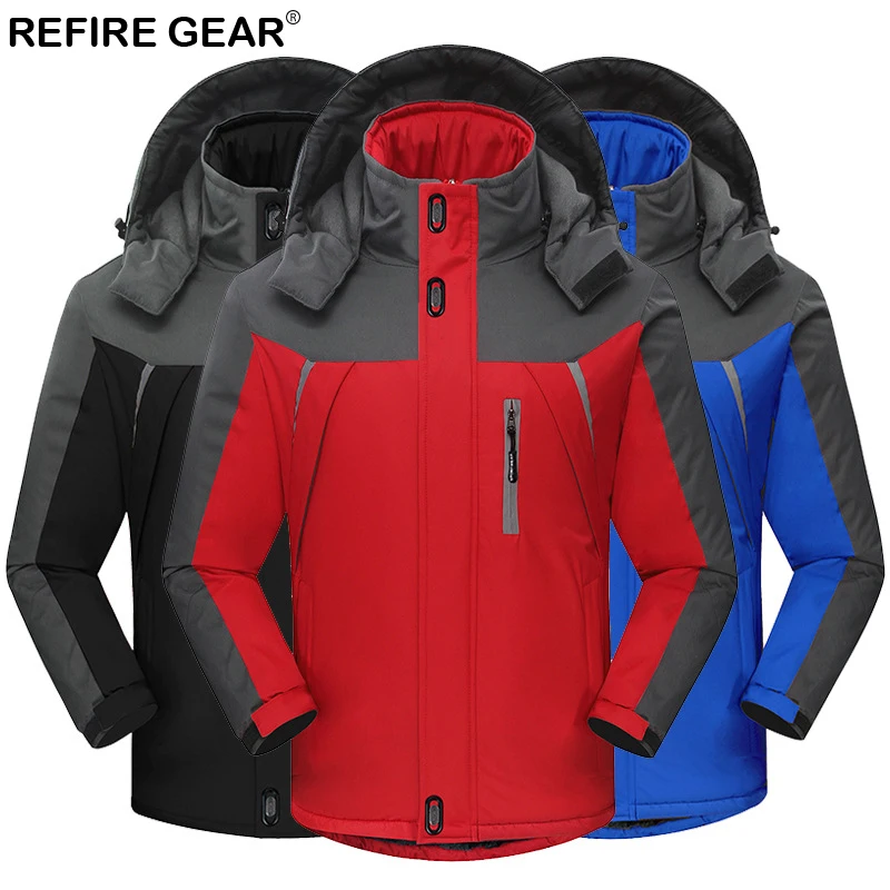 Refire Gear 3 в 1 Зимние флисовые куртки из софтшелла для мужчин и женщин ветровка