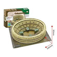 Paper Model Diy Roman Colosseum Enlighten blocks Construction Brick Educational Block Toys Children scale models Sets
