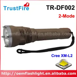 TrustFire TR-DF002 3 x Cree XM-L2 1300 люмен 2-Mode светодиодный фонарик для дайвинга-коричневый (2x26650)