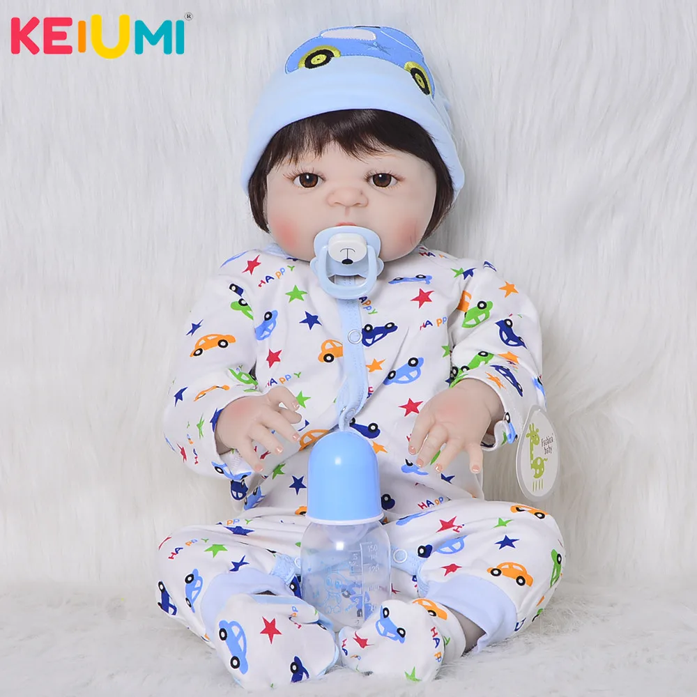 

Latest New 23 Inch Lifelike Dolls Reborn Babies Full Silicone Vinyl Boy Toys Birthday Gifts Playmates For Fashion Children
