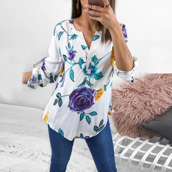 

Women Blouse 2018 New Fashion Ladies Casual Tops Women Summer Loose Top Long Sleeve Blouse