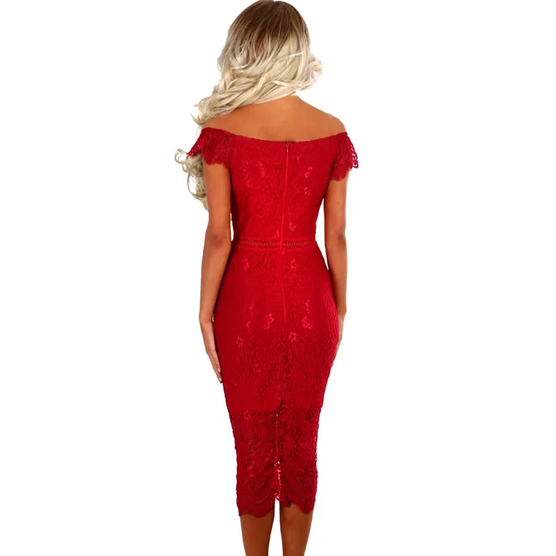 Red-Lace-Bardot-Midi-Dress-LC61975-3-2