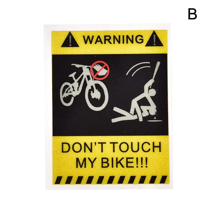 Езда на велосипеде отражающую безопасность велосипедные шлемы Предупреждение Стикеры Водонепроницаемый наклейка Водонепроницаемый декоративные велосипедные аксессуары 5,3 см x 4 см - Цвет: B