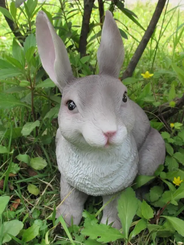 courtyard resin sculpture garden ornaments crafts resin animal sculpture white and gray courtyard resin sculpture garden ornaments crafts resin animal sculpture white and gray