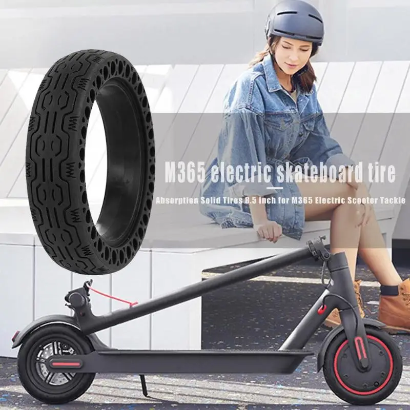 Non-Inflatable Shock-Absorbent Pattern Honeycomb Solid Tire Anti-skid for Xiaomi M365 Scooter Tire Electric Scooter Accessories
