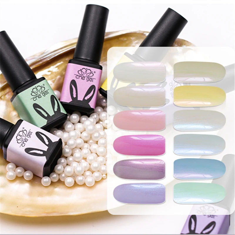 

12 pearly colors 5ml led UV Gel polish Soak off Decals Nail Manicure Art lasting Gel Lacquer Glitter nails decoration tools