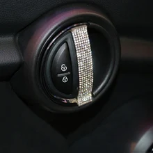 Carro-styling Maçaneta Da Porta Interior RRhinestone Decoração Etiqueta para MINI Cooper S Countryman R55 R56 R60 R52 F56