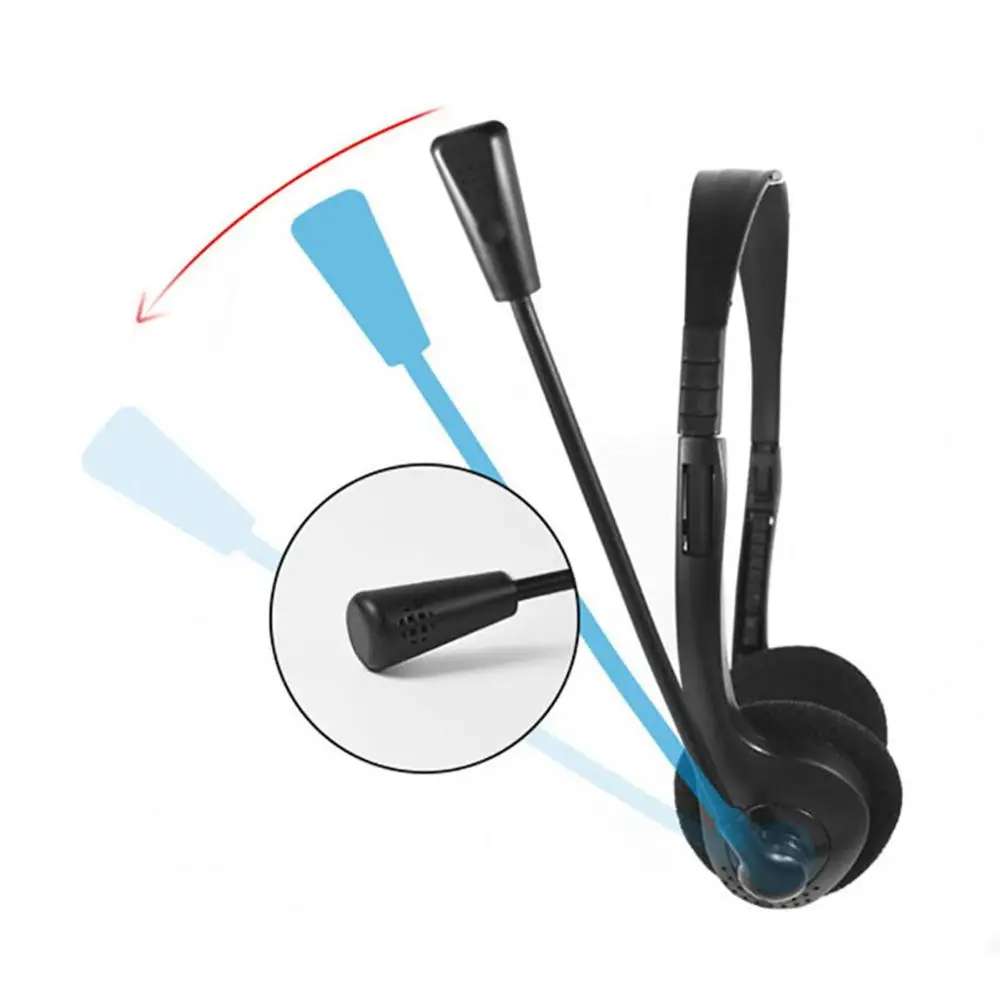 New Wired Headphones With Microphone Headsets Bass HiFi Sound Music Stereo Earphone For Computer Gamer PC 3.5mm Gaming Headset