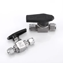 Подходит для 1/" 1/4" 3/" 1/2" 3/" 6/12 мм диаметр трубы сжимающий шаровой клапан высокого Давление 316L нержавеющая стальное 3000 фунтов/кв. дюйм вода газ мазут