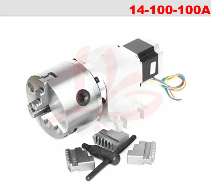 Роторная ось 14-100-100мм A 100 мм с 3 КУЛАЧКОВЫМ патроном ЧПУ 4-й оси гармонический привод