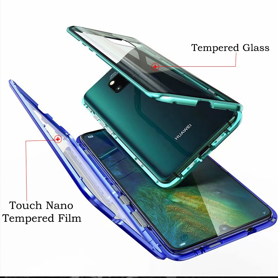 Металлический чехол с магнитной адсорбцией для Huawei Mate 20 Pro Mate20 Etui Роскошный