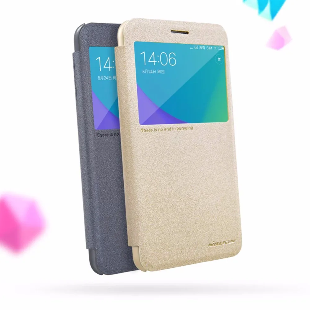 

NILLKIN for xiaomi redmi note 5a pro case Sparkle PU leather flip cover view window for xiaomi redmi note 5a pro prime case 5.5