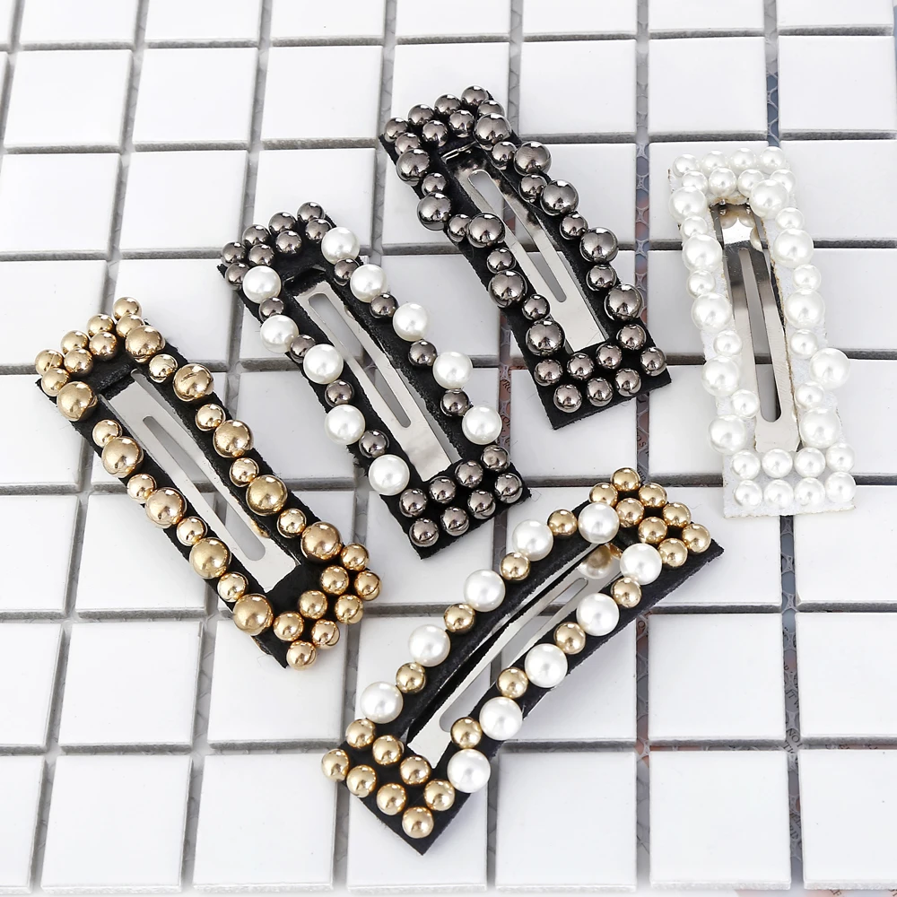 

XIYANIKE Fashion Statement Pearl Hair Clip for Women Elegant Korean Design Barrette Stick Hairpin Women Hair Accessories 2019
