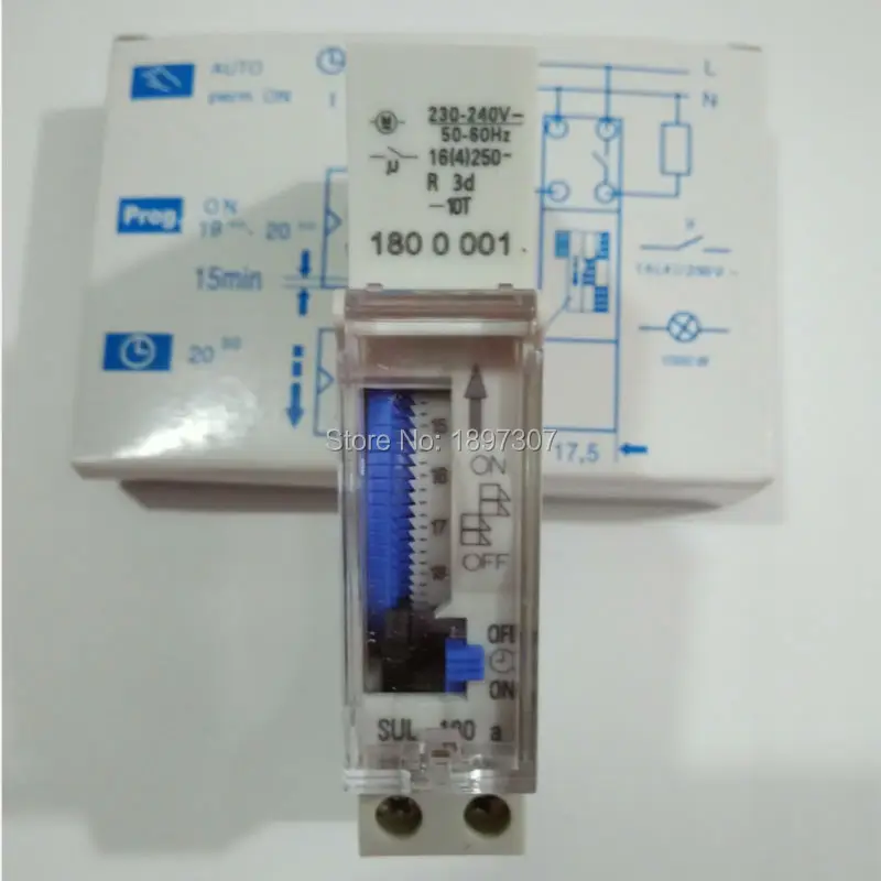 

SUL180A New type Slight Daily programable Mechanical Timer Time Switch SUL180a with battery