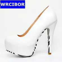 NEW 2017 Women Shoes Pumps PU leather platform pointed toe High heels Lady fashion Sexy Thin Heels high-heeled Shoes,Size 34-47
