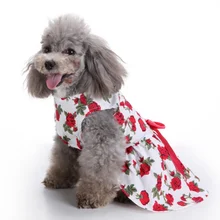 

NEW Bow Cotton Dresspet Skirt Pet Dog Princess Dress Dog Chihuahua Clothes Home Costume Summer Clothes