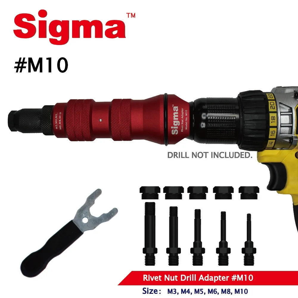 Sigma M10 HEAVY DUTY Threaded Rivet Nut Drill