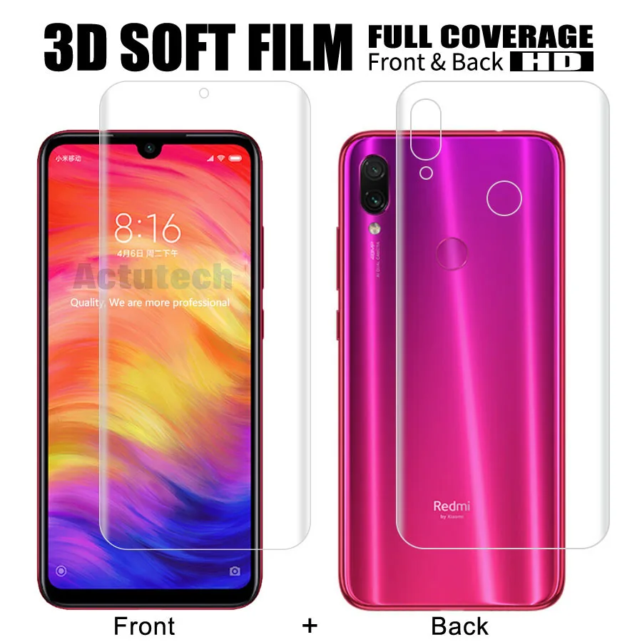 Front Back 3D Full Cover Screen Protector TPU Film For Xiaomi Mi 9T SE 8 A2