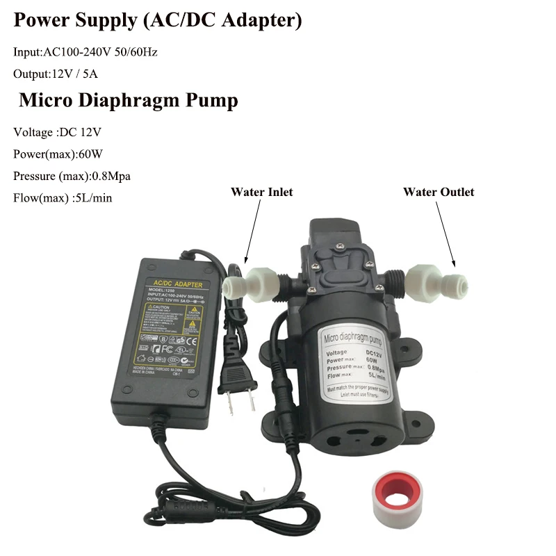 ETC0004 мини садовая система распыления воды насос 12 V DC 60 W self сосать smart распылитель