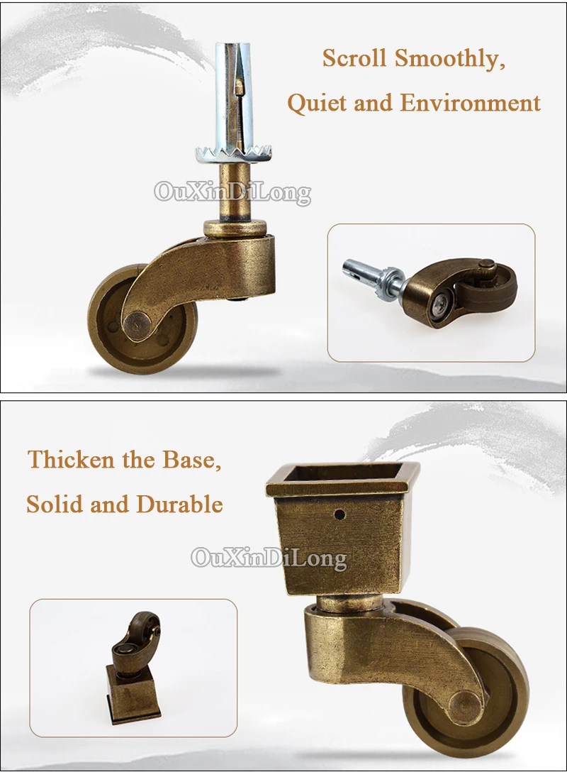 Европейские антикварные 8 шт. УНИВЕРСАЛЬНАЯ мебель ролики стол стул диван тележка поворотные ролики бегуны плавно и бесшумно нейлоновые колеса