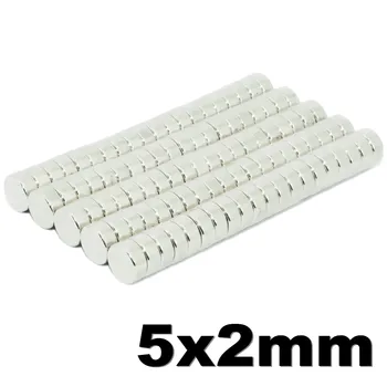 

150PCS 5x2 Strong Neodymium Magnet Permanent N35 NdFeB Super Powerful Small Round Magnetic Fridge Magnets Disc 5mm x 2mm