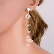 BK Long Drop Dangle Earrings New Design Fashion Statement Drop Earrings Female Jewelry Dropship Flower Butterfly Earrings BK Long Drop Dangle Earrings New Design Fashion Statement Drop Earrings Female Jewelry Dropship Flower Butterfly Earrings