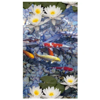 

large DIY Diamond Painting"koi and Lotus"Full Drill Square Round Diamond Embroidery Cross Stitch Mosaic Home decor JS4540