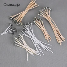 CHUANGGE красочные candlewicks чистый хлопковый, вощеный Core свечи расходные материалы для изготовления DIY Материал парафин из соевого воска специально для ручной работы