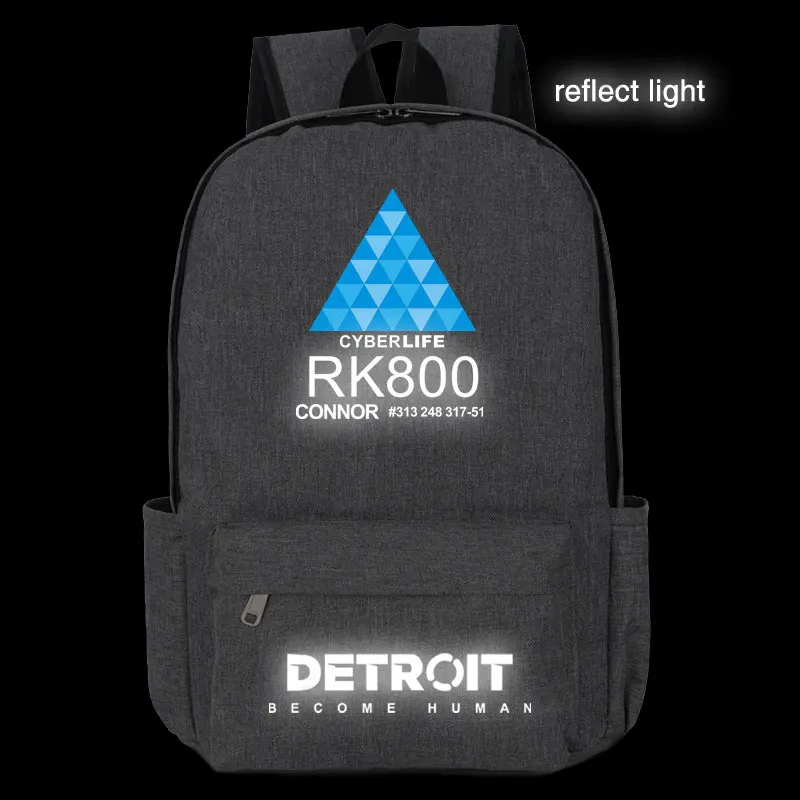 Детройт стать человеком рюкзак rk800 Рюкзаки плеча Путешествия Школьные сумки для подростков Повседневная Студенческая элегантный дизайн сумка для ноутбука - Цвет: 023