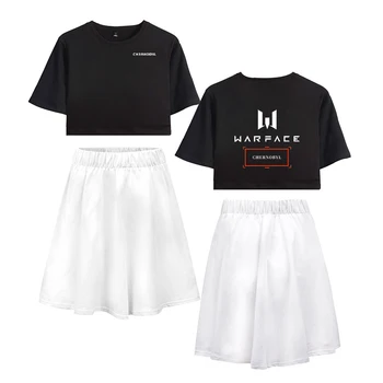 

2019 CHERNOBYL Short skirt Short Sleeve T-shirt and Short CHERNOBYL Skirt suit Two Piece High Quality Casual New Set summer