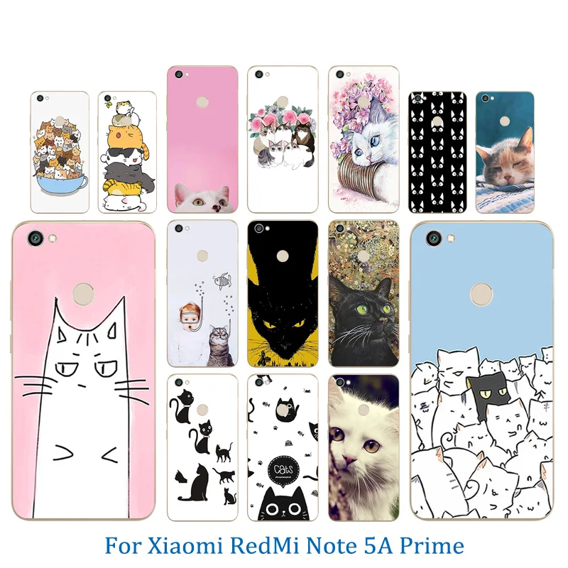 Slim For Xiaomi Redmi Note 5A Prime Fingerprint Shell Silicone Luck Cat Pattern 5.5 inch Phone Case for Hongmi Pro Cover |