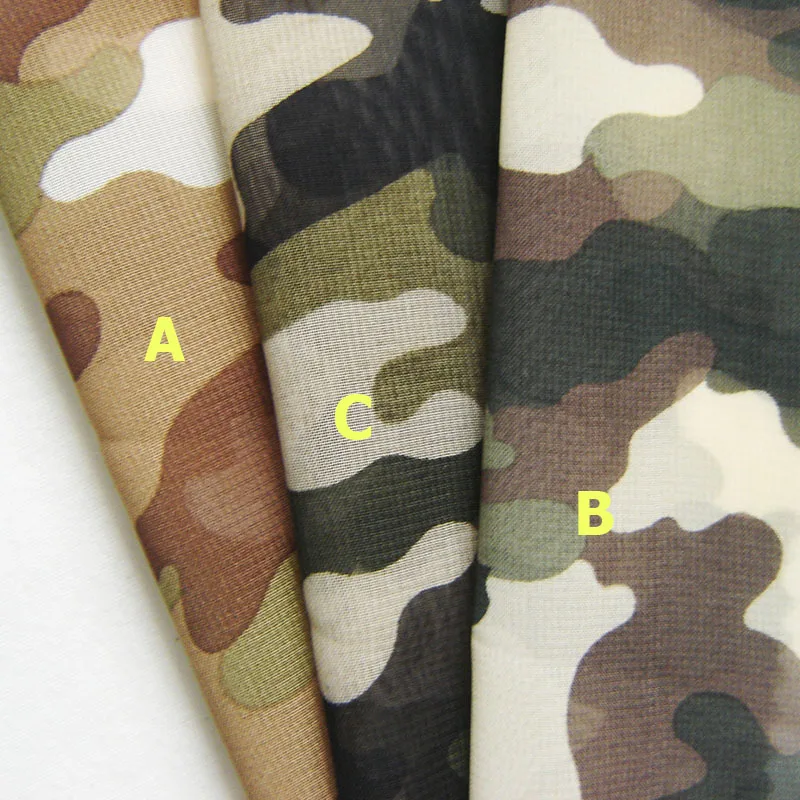 1 y klassieke camouflage stof dunne chiffon stof gedrukt ... 1 y klassieke camouflage stof dunne chiffon stof gedrukt ...