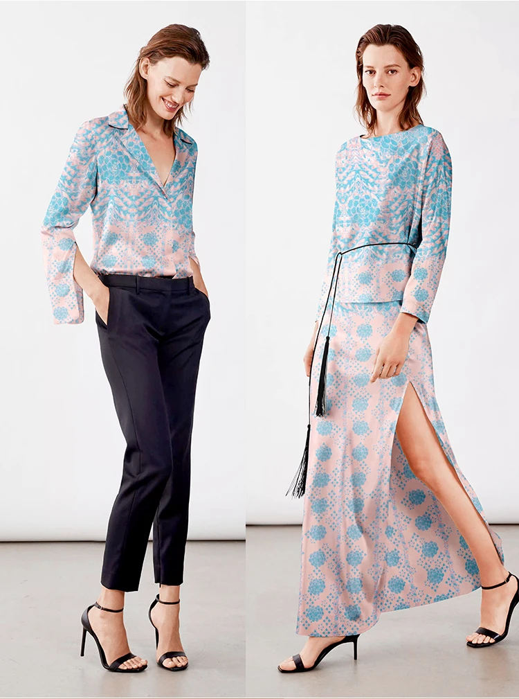 19 летний бренд дизайн шелк крепдешин ткань для женщин платье цифровая печать одежда для DIY шитье