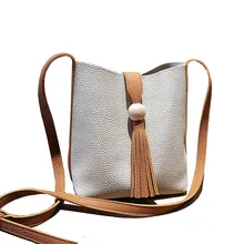 Pequeñas Mujeres Bolso Famoso de la Marca Cubo Mini Bolso Crossbody Bolso de La Borla Del Bolso Del Mensajero y Bolso de Embrague Pequeña Bolsa