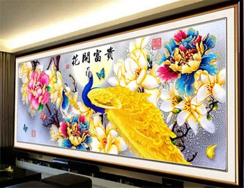 

2018 Hot Sale Peacock Diamond Pictures By Own Hands Pattern Embroidery Rhinestone Needlepoint Peacocks Painting Rhinestones