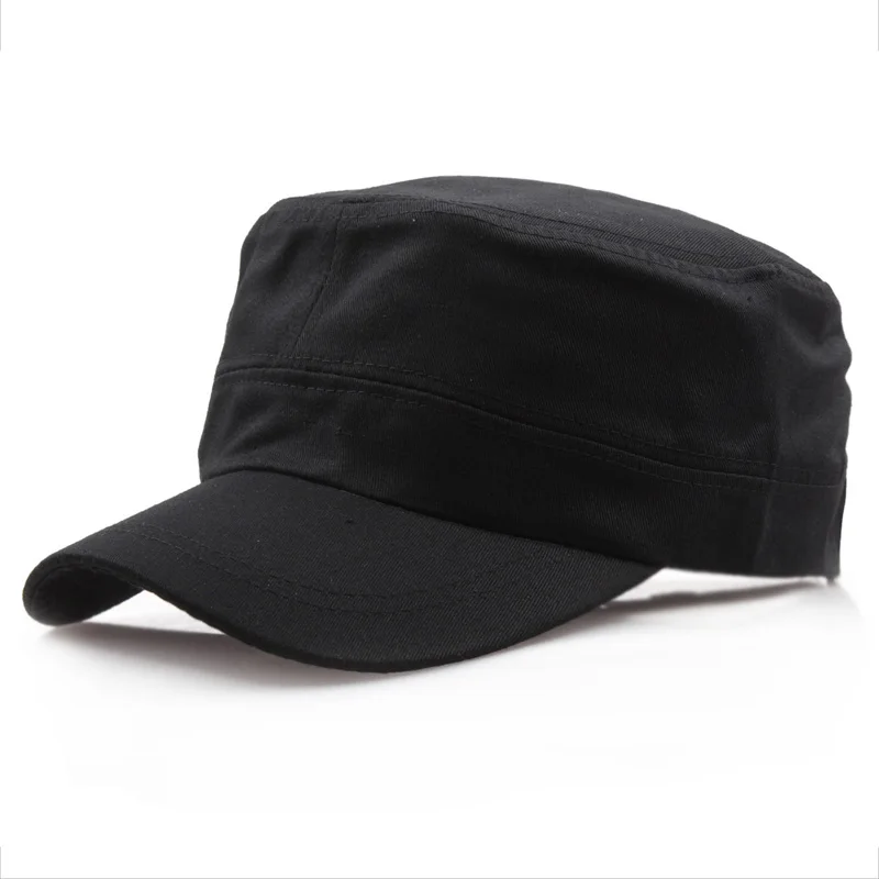 

men women casual hat cap summer flat top military army caps cadet hats for male female