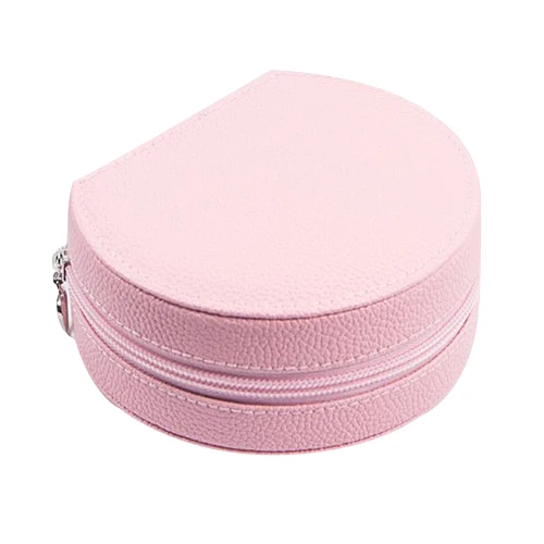 Портативная коробка для упаковки ювелирных изделий, ожерелье, польские серьги для ногтей, органайзер для косметики, чехол для косметики, аксессуары - Цвет: Pink C